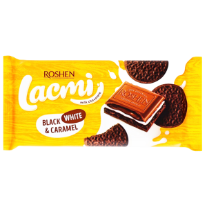 Roshen lacmi σοκολάτα black white & caramel 100gr