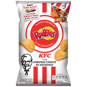 Ruffles πατατάκια κυματιστά με γέυση KFC 120gr