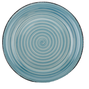 Nava lines stoneware πιάτο ρηχό faded blue 27cm Nava - 1